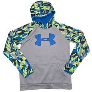 Under Armour Geometric Fleece Hoodie | Youth XL | Athletic Sweater Coldgear